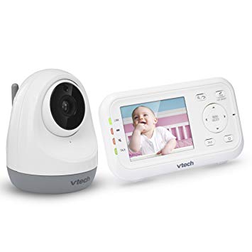 VTech VM3261 2.8” Digital Video Baby Monitor with Pan & Tilt Camera, Full Color and Automatic Night Vision, White