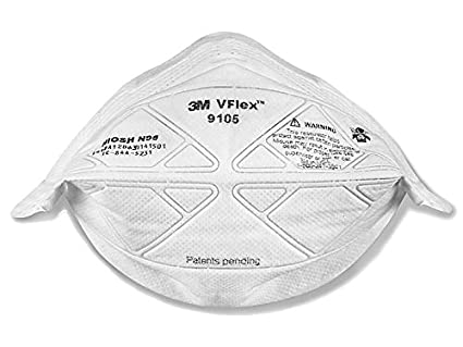 ERB Safety 13587 9105 3M N95 Particulate Disposable Respirator, One Size, Paper, White (Pack of 50)