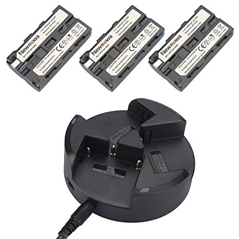 NP-F550 Newmowa Battery (3-Pack) and 3-Channel Charger kit for Sony NP-F550 and Sony CCD-SC55 TR516 TR716 TR818 TR910 TR917