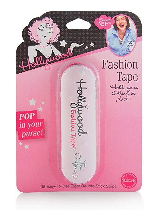 Hollywood Fashion Secrets Fashion Tape Tin, Checklane (Upright) 36 ct double sided apparel tape