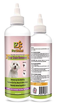 Dog Eye Tear Stain Build Up Remover by Pet Diesel | Natural & Effective Solution | Antifungal Coconut & Palm Oils | Reduces Saliva & Mucus Discharge Stains | For Maltese, Chihuahua, Poodle & More