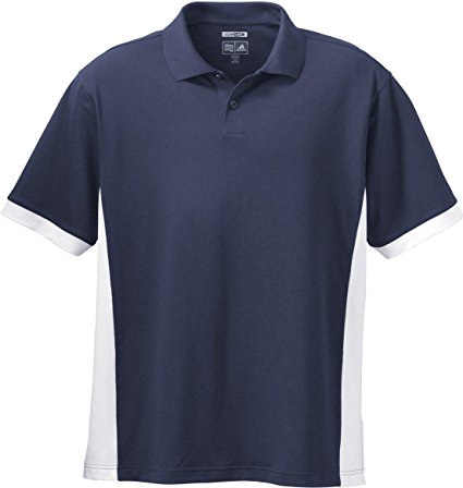 A28 - Small - White/navy ClimaCoolÂ« Mens Pique Colorblock Polo