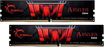 G.Skill AEGIS Series 16GB (2 x 8GB) 288-Pin SDRAM PC4-25600 DDR4 3200MHz CL16-18-18-38 1.35V Desktop Memory Model F4-3200C16D-16GIS