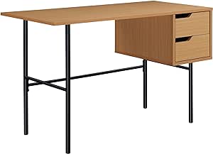 OSP Home Furnishings Denmark Writing Desk with Lockdowel Fastening System, Natural