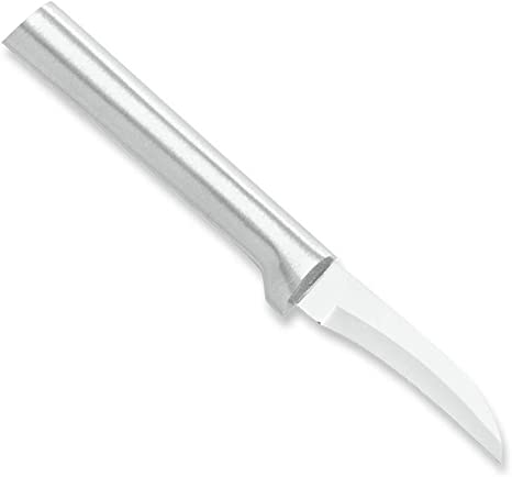 Rada Cutlery Curved Blade Paring Knife – Stainless Steel Blade With Aluminum Handle Made in USA, 6-1/8 Inch