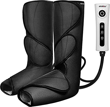 CINCOM Leg Massager, Leg Compression Massager for Circulation and Pain Relief Air Compression Foot Calf Thigh Massager with Handheld Controller (Calf & Foot)