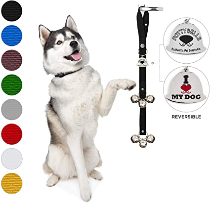Caldwell's Pet Supply Co. Potty Bells Housetraining Dog Doorbells for Dog Training and Housebreaking Your Doggy. Dog Bell with Doggie Doorbell and Potty Training for Puppies Instructional Guide