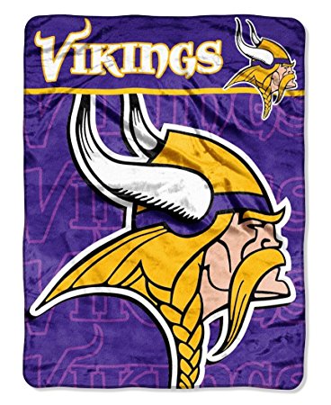 NFL Minnesota Vikings Micro Raschel Throw Blanket, 46 x 60-Inch