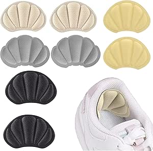 4 Pairs Heel Cushion Inserts,Heel Grips for Shoes Too Big Anti-Slip Heel Cushions Shoe Insoles,Foot Cushions Pads Shoe Inserts for Women and Men,Shoe Pads