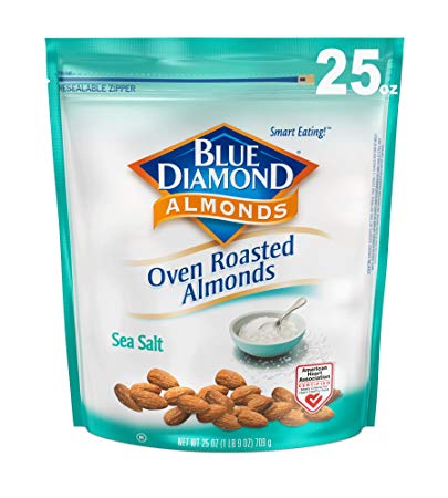 Blue Diamond Oven Roasted Almonds, Sea Salt, 25 Ounce