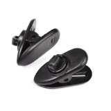5Pcs Rotate Mount Cable Clothing Clip Organizer for Beats Earphone - Clips onto your clothing to keep cord in place BLACK