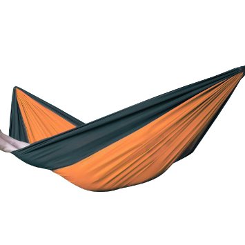 Portable Compact Siesta Single-person Parachute Nylon Camping Hammock Nest for Travel, Hiking, Backpacking, Beach, Kayaking and Bedroom
