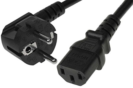 SF Cable, 6ft European Power Cord (IEC320 C13 to CEE7 VII)