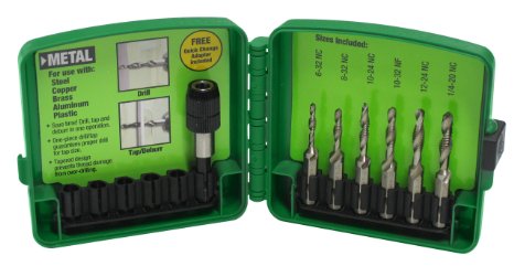 Greenlee DTAPKIT 6-32 to 14-20 6-Piece Combination Drill and Tap Set