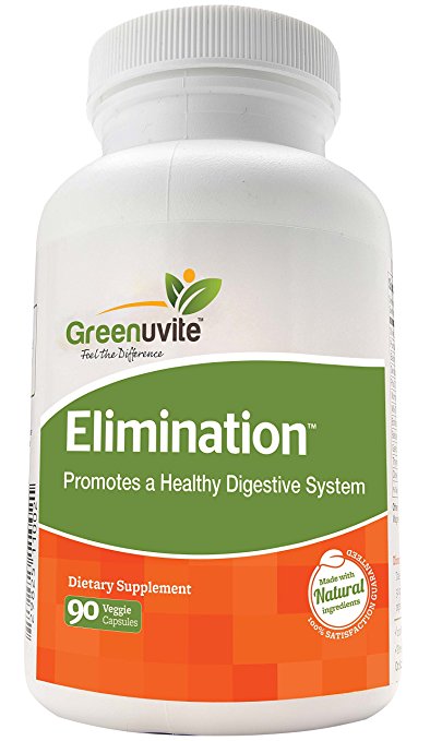 Greenuvite Elimination Detox - Digestive support 90 veggie capsules.