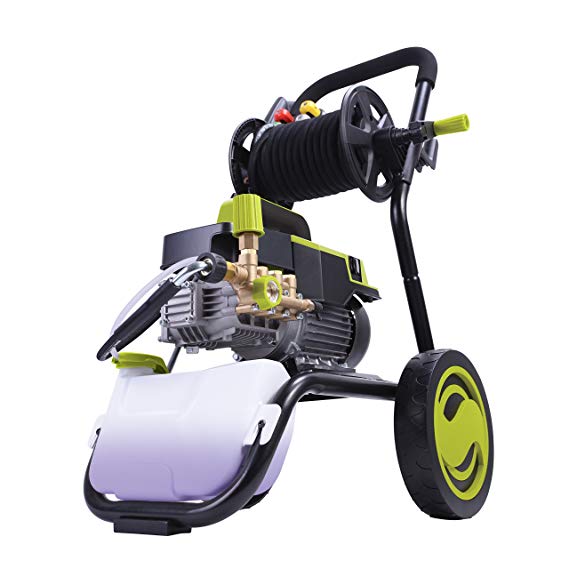 Sun Joe SPX9006-PRO 2.15 HP 1300 PSI 2 GPM Commercial Pressure Washer with Roll Cage and Hose Reel