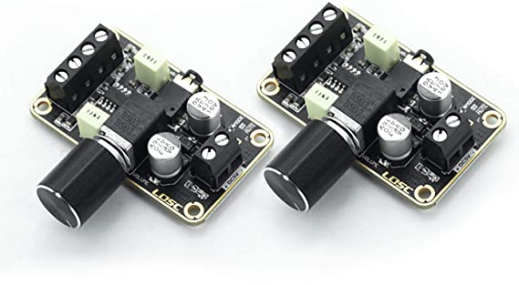 DEVMO 2 PCS Audio Amplifier Board,5W 5W Mini Amplifier Board PAM8406 DC 5V Digital Stereo Power Amp 2.0 Dual Channel Class D Amplify Module for Speaker Sound System DIY