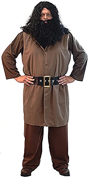 CL COSTUMES Fancy Dress-World Book Day-Halloween-Magic-Wizard School Men's Hagrid Giant - from Sizes Small-4XL