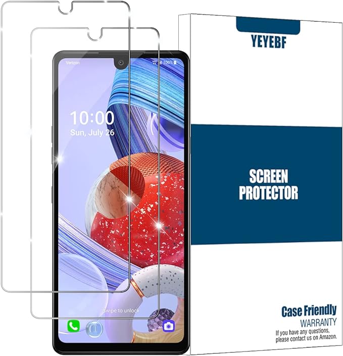 YEYEBF LG Stylo 6 Screen Protector, [2 Pack] Full Coverage Tempered Glass [Case-Friendly][Bubble-Free][3D Glass] Screen Protector Glass For LG Stylo 6