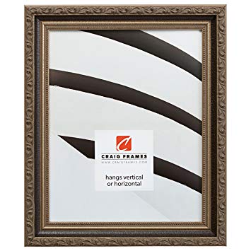 Craig Frames 9483 20 by 32-Inch Picture Frame, Ornate Finish, 1.275-Inch wide, Aged Silver and Black