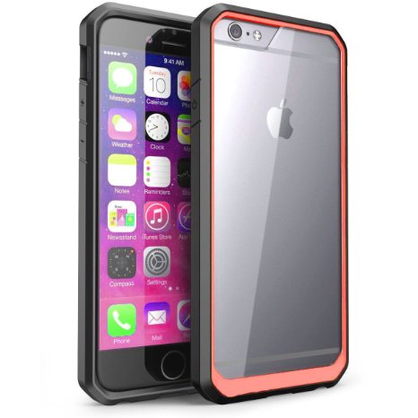 iPhone 6s Plus Case, ALPHABETT Scratch Resistant Drop Protective SUPER THIN Case for Apple iPhone 6 Plus & 6s Plus (Bight Red/Black)