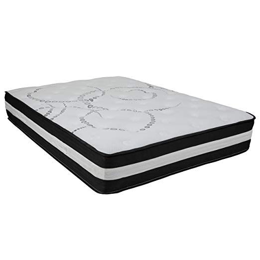 Flash Furniture Capri Comfortable Sleep 12 Inch Foam and Pocket Spring Mattress, Full in a Box