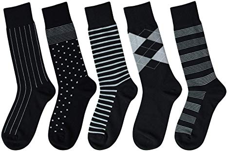 Modal Odor Resistant Pattern Crew Dress Socks for Business and Casual Occations,Men's and Women's Socks