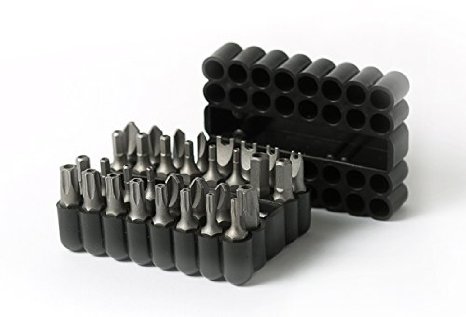 33-Piece Security Bit Set with Magnetic Extension Bit Holder ARES 70009 Includes Tamper Resistant SAEMetric Hex and Star Bits Torq Spanner and Triwing Complete the Anti Tamper Bit Set