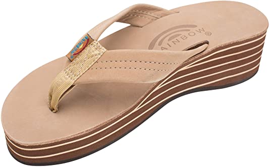 Rainbow Sandals Women's Six Layer Classic Wedge Sandal 1" Strap