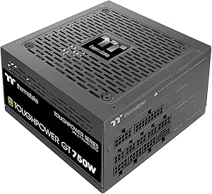 Thermaltake Toughpower GT 750W ATX 3.1 Standard Power Supply; 80 Plus Gold Efficiency; Smart Zero Fan; Native 300W PCIe 5.1 Connector; PS-TPT-0750FNFAGU-3; 5 Year Warranty