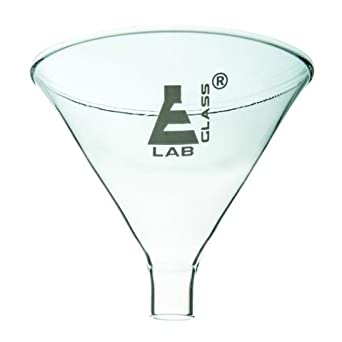 Powder Funnel, 85mm - 60º Angle - Plain Stem, 24mm - Borosilicate Glass - Eisco Labs