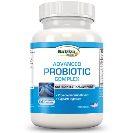 Probiotics Supplement - Advanced Probiotic Complex Promotes Intestinal Flora - 60 Once-Daily Vegetarian Capsules - Improves Immune System Function, Colon Health & Digestion - Made In USA ...