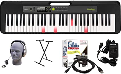 Casio LK-S250 61-Key Premium Lighted Keyboard Pack with Headphones, Stand, Power Supply, 6-Foot USB Cable and eMedia Instructional Software (CAS LKS250 EPA)