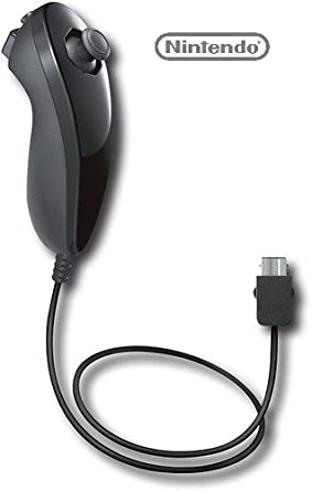 Wii Nunchuck Black (Bulk Packing) (Renewed)