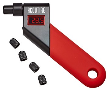 Accutire MS-4021R Digital Tire Pressure Gauge with 4 Valve Caps