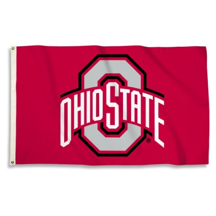 NCAA Ohio State Buckeyes 3 x 5-Feet Flag with Grommets, Team Color, One Size