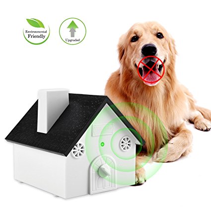 Smarlance Ultrasonic Anti Barking Device Sonic Bark Control Deterrents Stop Dog Barking, Safe for Dogs, Pets and Human, Outdoor Birdhouse Shape up to 50 Feet Range, Hanging or Mounting