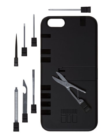 IN1 Multi Tool Case for iPhone 6/6s Plus - Retail Packaging - Black with Black tools