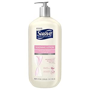 Suave Skin Solutions Body Lotion, Silkening with Baby Oil, 32 oz