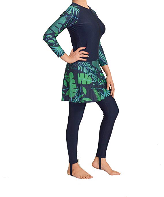 Huxlay Bros HB Farasha Ladies Modest Swimwear One Piece Modest Swimsuit Surfing Suit