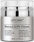Retinol 25 Cream From Uptown Cosmeceuticals for Face and Eye Area will Truly Nourish Your Skin Potent Anti Aging Formula Reduces Wrinkles Stretch Marks and Redness Perfect Night Cream 50ml