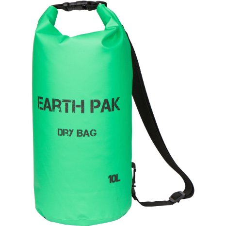 Earth Pak- Waterproof Dry Bag - Roll Top Dry Compression Sack Keeps Gear Dry for Kayaking, Beach, Rafting, Boating, Hiking, Camping and Fishing