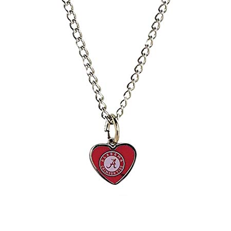 NCAA Alabama Tide Heart Shaped Pendant Necklace Charm