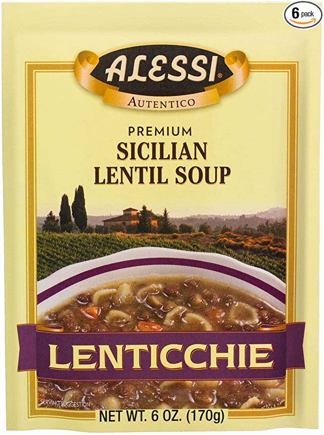 Alessi Lenticchie Sicilian Lentil Soup, 6 Ounce (Pack of 6)