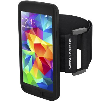 Armband for Samsung Galaxy S5 by Mediabridge  Black   Part AB1-SGS5-BLACK