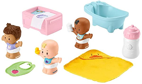Little People Splash & Change Bundle - Triple The Fun! Set Includes 3 Babies for Your Little One to Bathe, Feed and Change