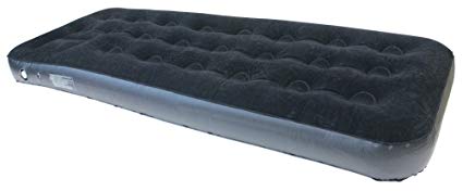 Yellowstone Deluxe Single Flock Air Bed with Pump, Multicolour
