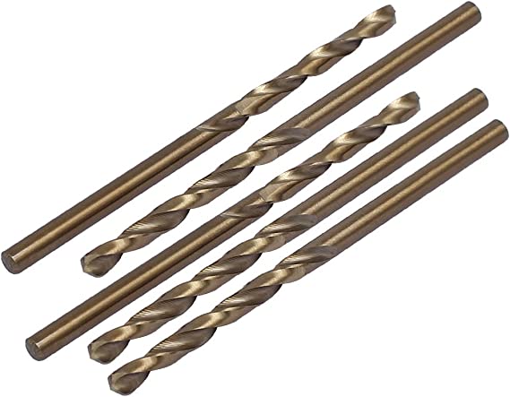 uxcell 3mm Drilling Dia HSS Cobalt Metric Spiral Twist Drill Bit Rotary Tool 5pcs