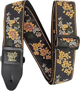 Ernie Ball Classic Jacquard Guitar/Bass Strap - Tangerine Blossom