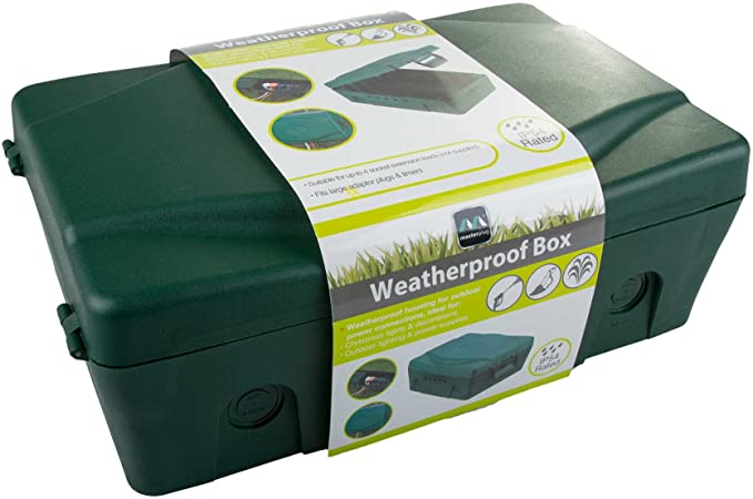 Masterplug Weatherproof Electric Box for Outdoors, 345 x 220 x 126.5 mm, Green